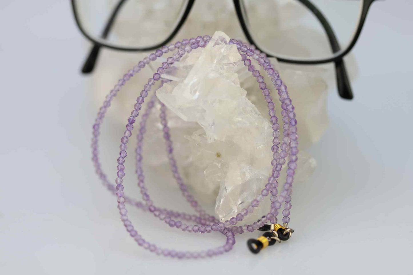 Schmuck Brillenkette mit verschiedenen Steinkugeln