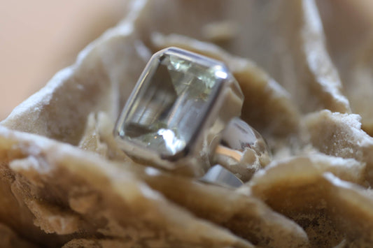 Ring aus Silber 925 mit facettiertem Citrin