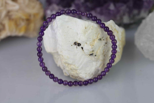 Armband Amethyst Kugeln poliert